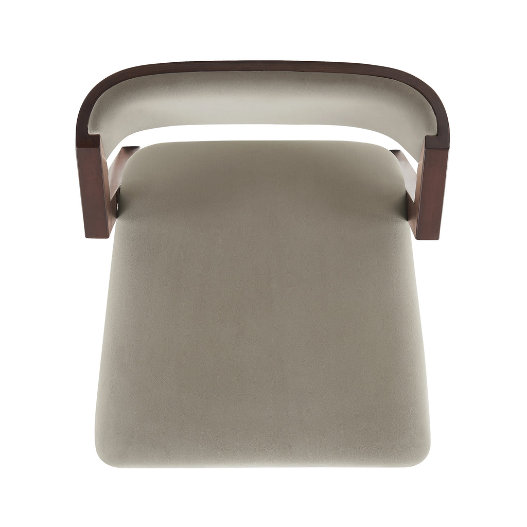 Patricia Wood Upholstered Counter Stool