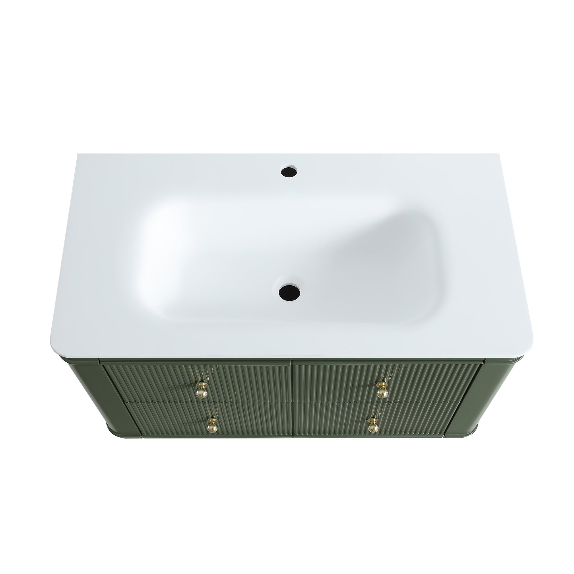 36" Wall Mounted & Floating Single Bathroom Vanity