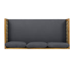 Claremont 3 Seater Daybed With Rattan Arms (Dark)