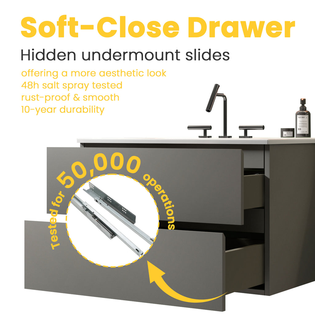 TIA 30" Wall Mount Space Bathroom Vanity