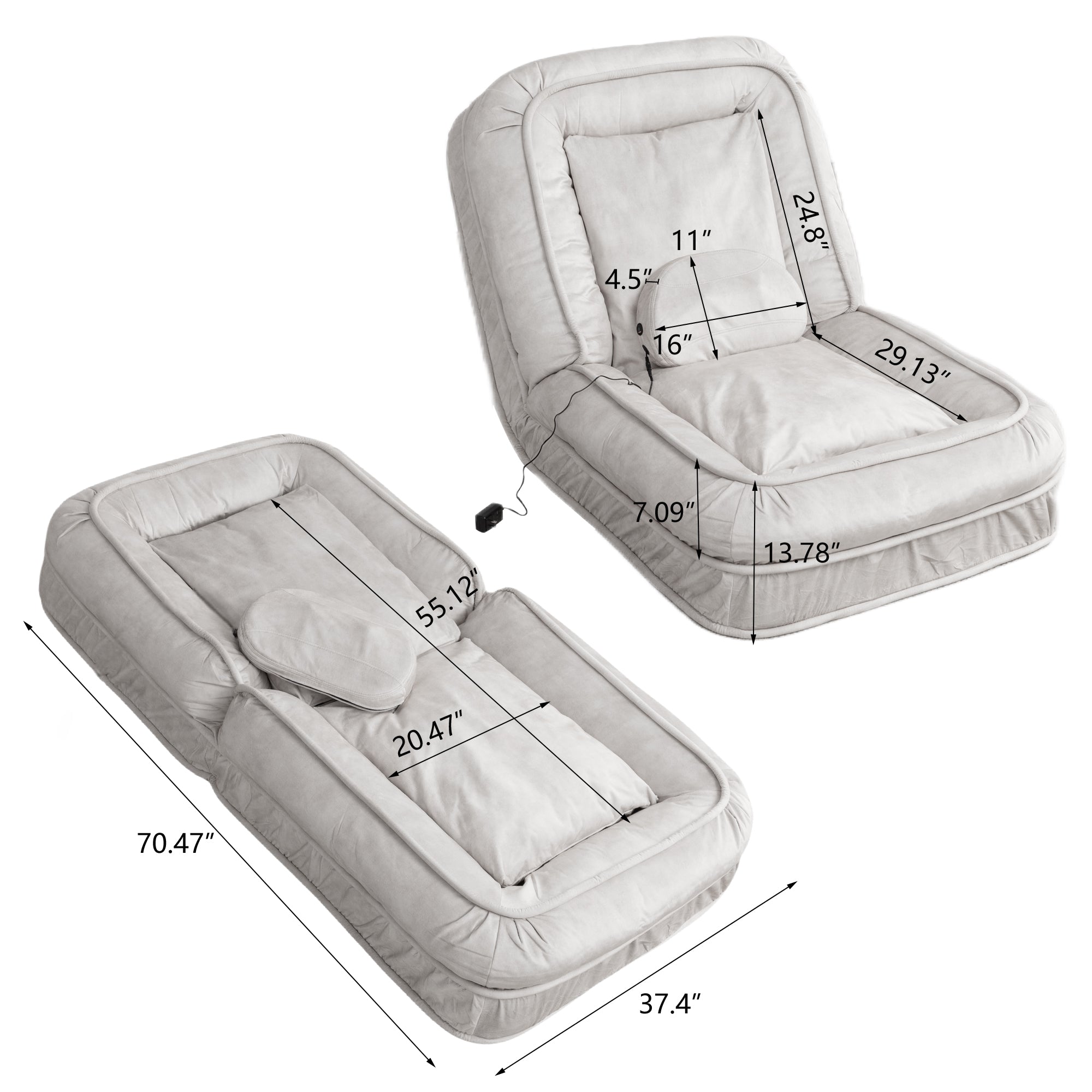 Upholstered Human Dog Bed for Adult & Pets