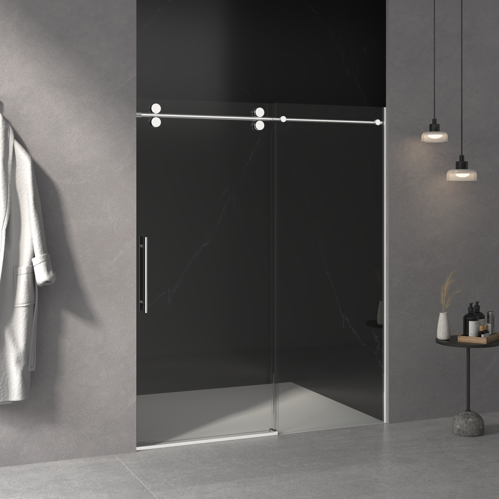 Frameless Sliding Shower Door with Tempered Glass Enclosure