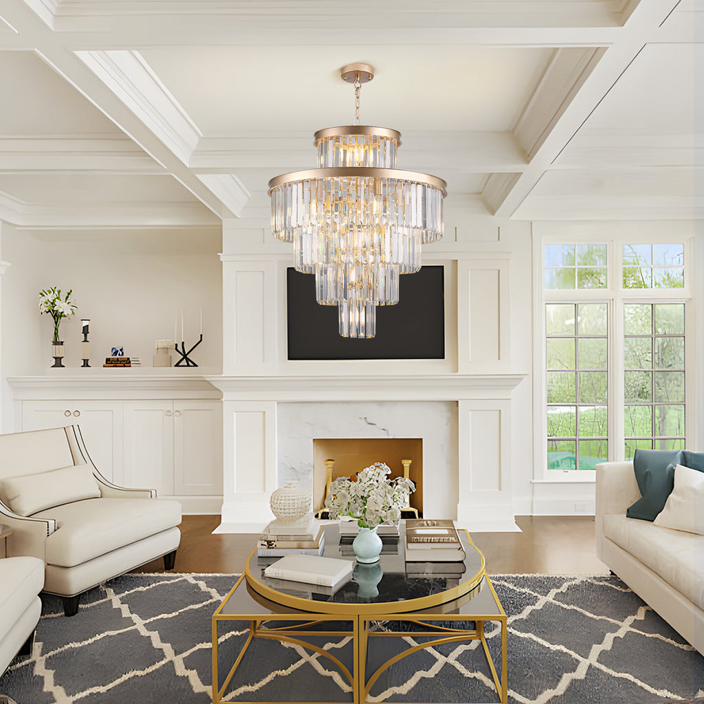 Golden Luxury Crystal Chandelier