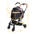 2-in-1 Detachable Pet Stroller for Dogs and Cats