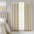 Twist Tab Total Blackout Window Curtain Panel Champagne 50x95"