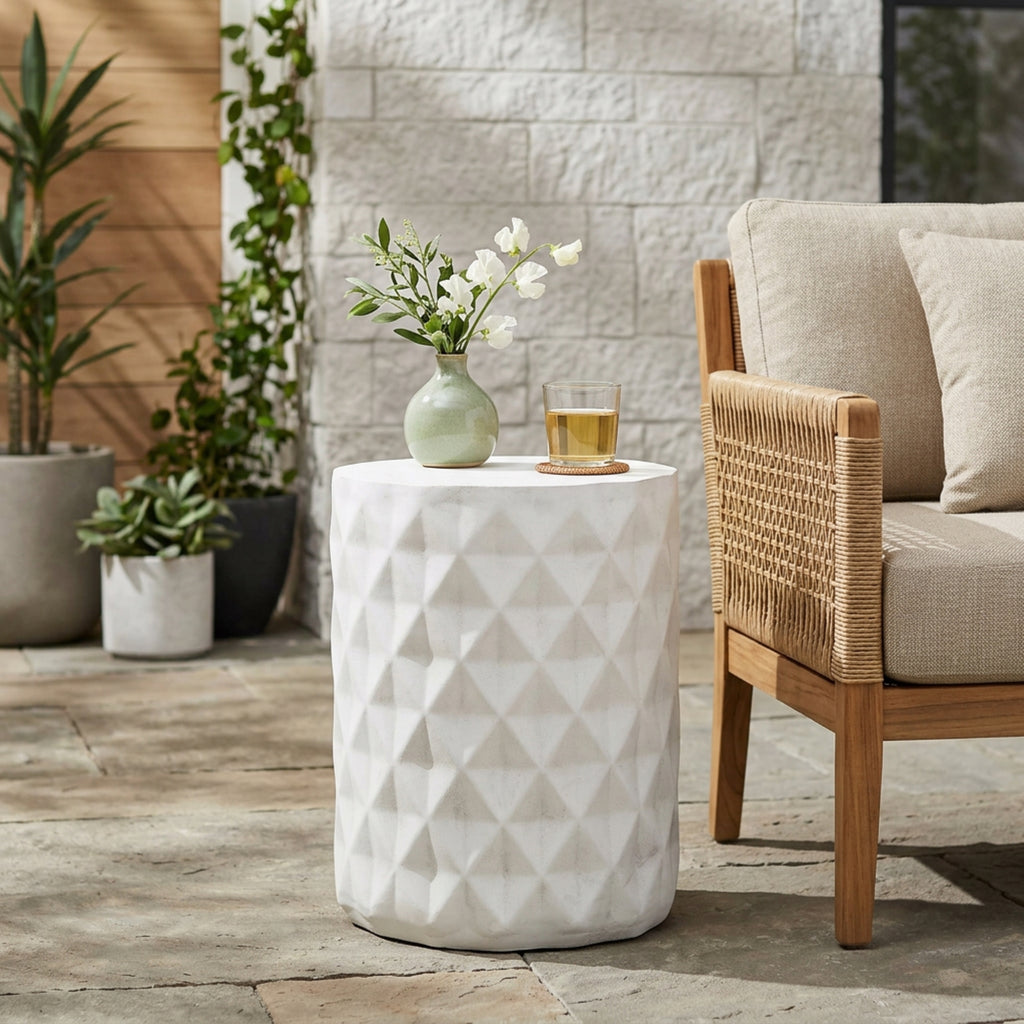 Outdoor Lightweight Concrete Side Table