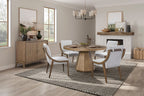 Round Dining Table With Lazy Susan - Latte