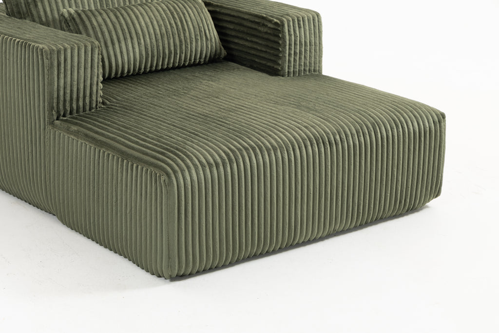 Sofa Bed - 62.6" x 48.23" Compressed Couch with Lumbar Pillows