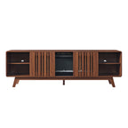 78 Inch Mid-Century Modern Electric Fireplace TV Stand
