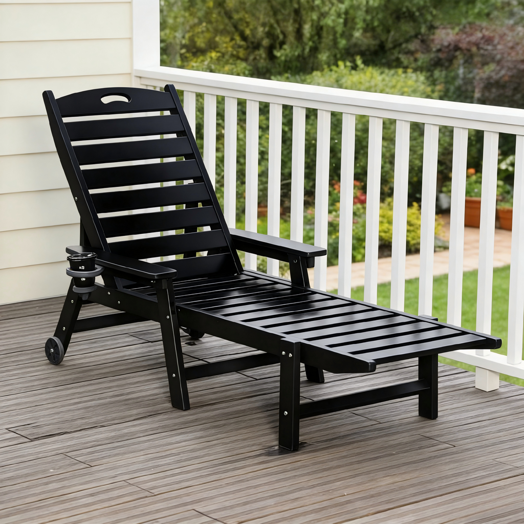 HDPE Chaise Lounge Chair Outdoor