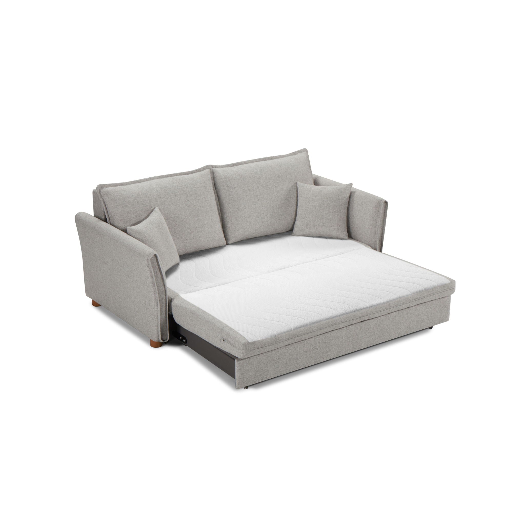 Oren Chenille Sleeper Sectional Sofa With Storage - Gray