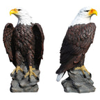 Large Standing Bald Eagle Garden Statue