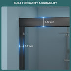 48"W x 76"H Double Sliding Glass Shower Door