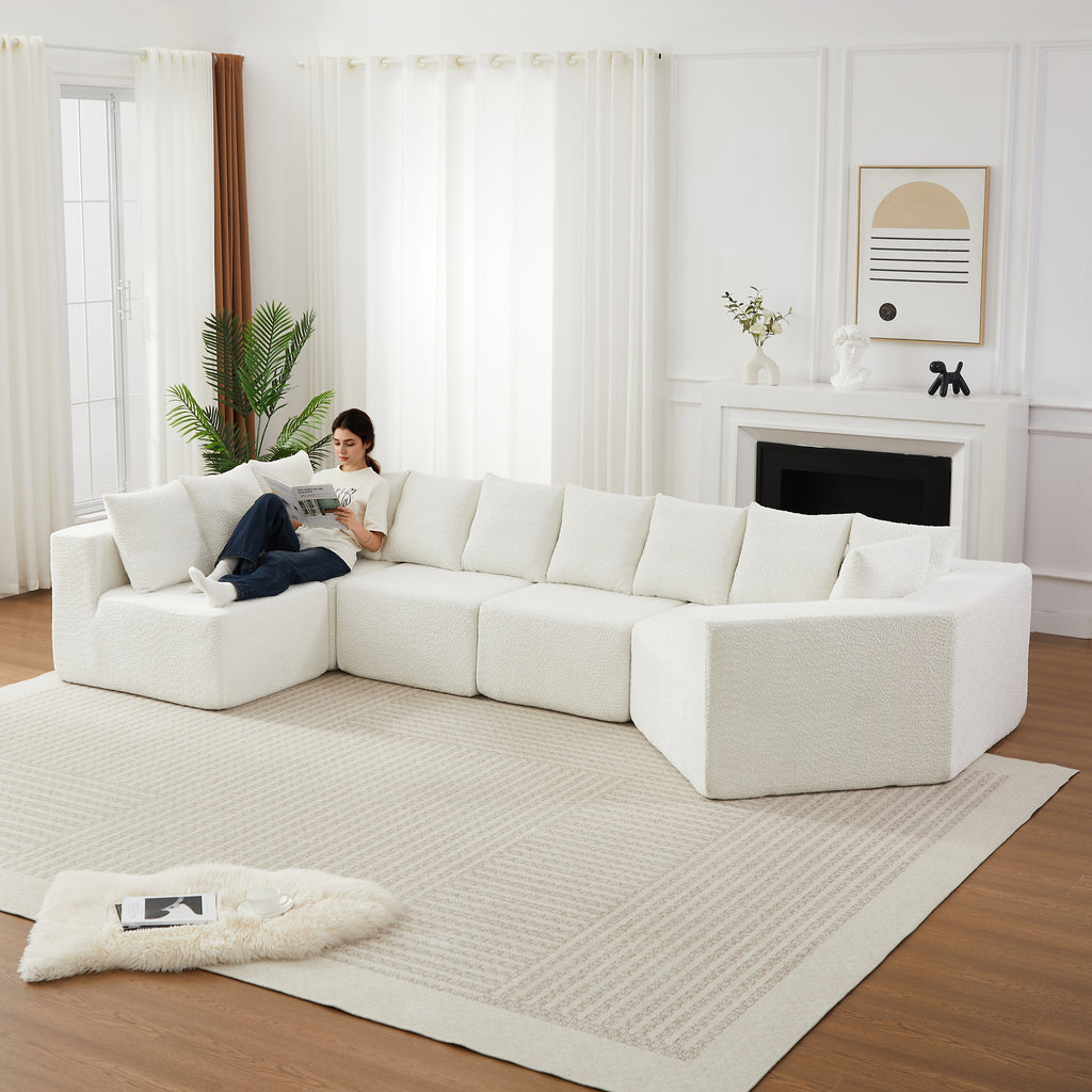 151.6-Inch Extra-Large L-Shaped Modular Sofa