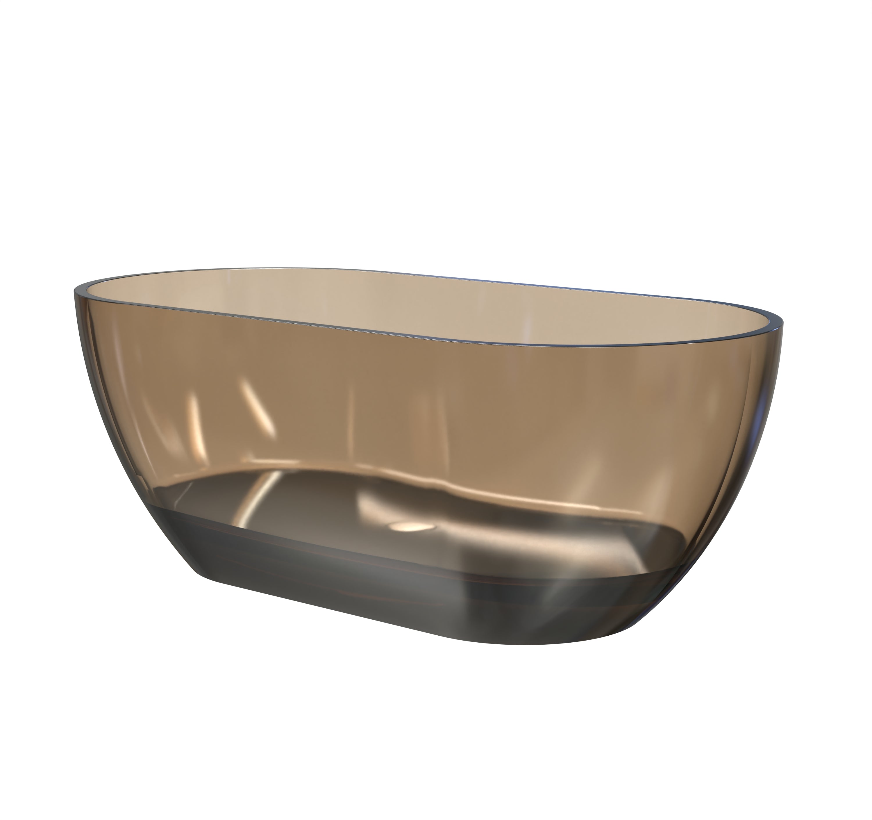 59 Inch Resin Oval Freestanding Bathtub