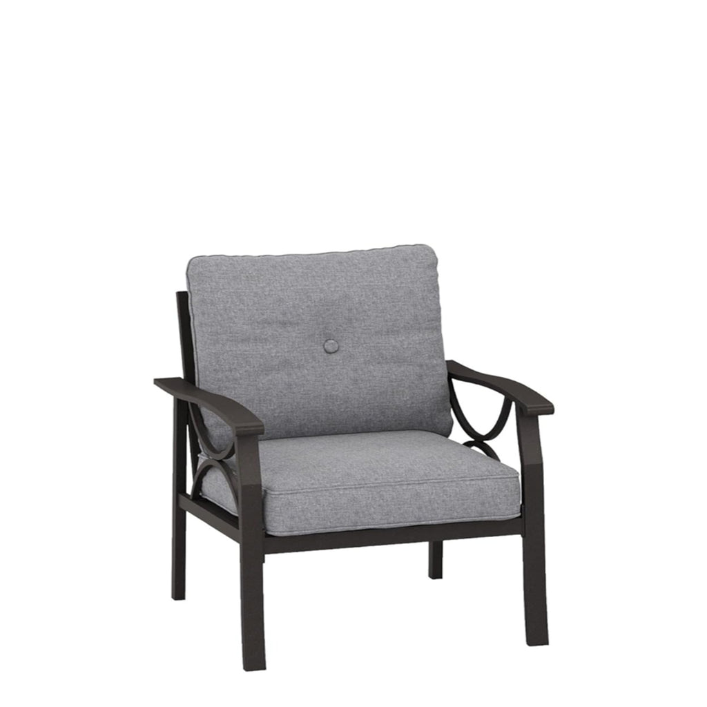 Set of 2 All-Weather Metal Armchairs, Khaki Frame