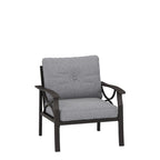 Set of 2 All-Weather Metal Armchairs, Khaki Frame