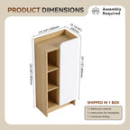 16" Medium Light Bathroom Storage