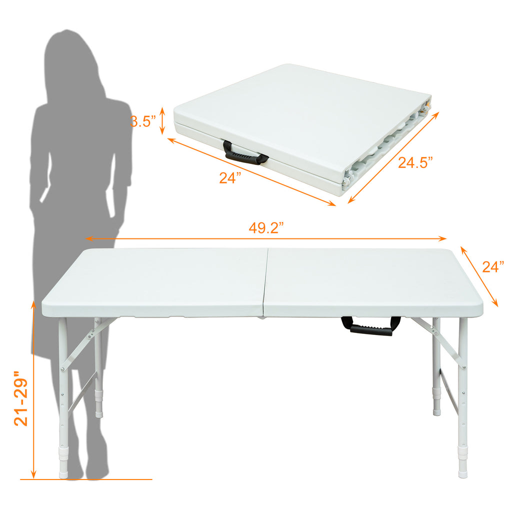 4ft Portable Folding Table - Maximum Weight 135KG