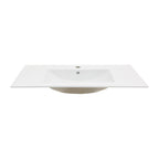 36"x18" White Rectangular Single Vanity Top