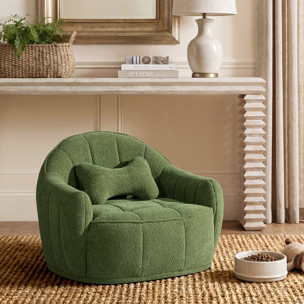 Louie 30.5" Dog Sofa Bed in Moss