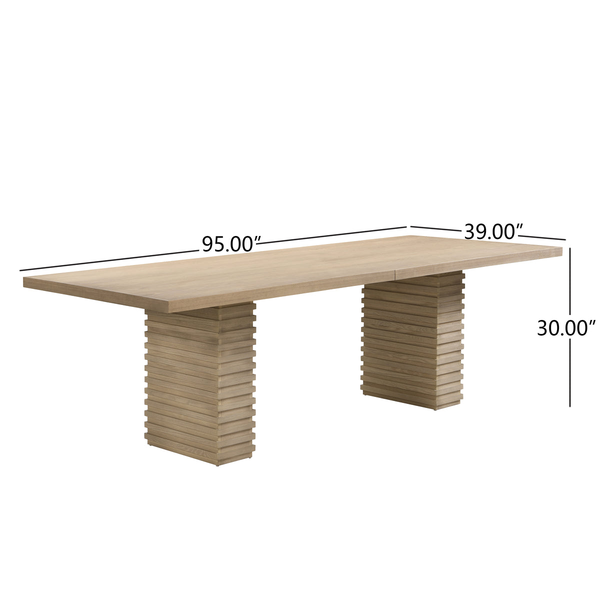 95-Inch Dining Table (Light Ash)