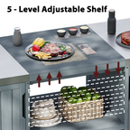 K&K 66.5" Outdoor Kitchen Island for Big