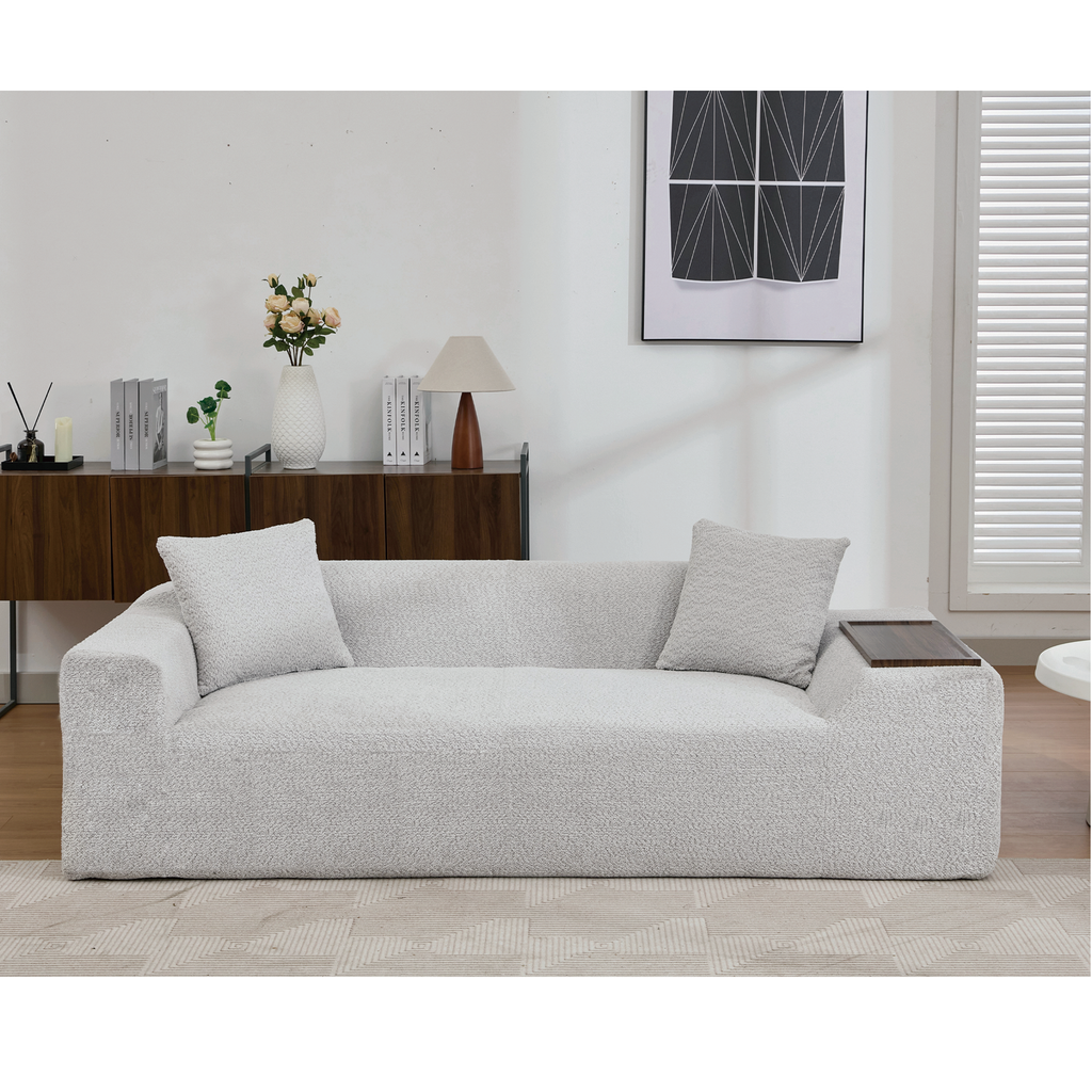 2 Piece Boucle Cloud Sofa Set