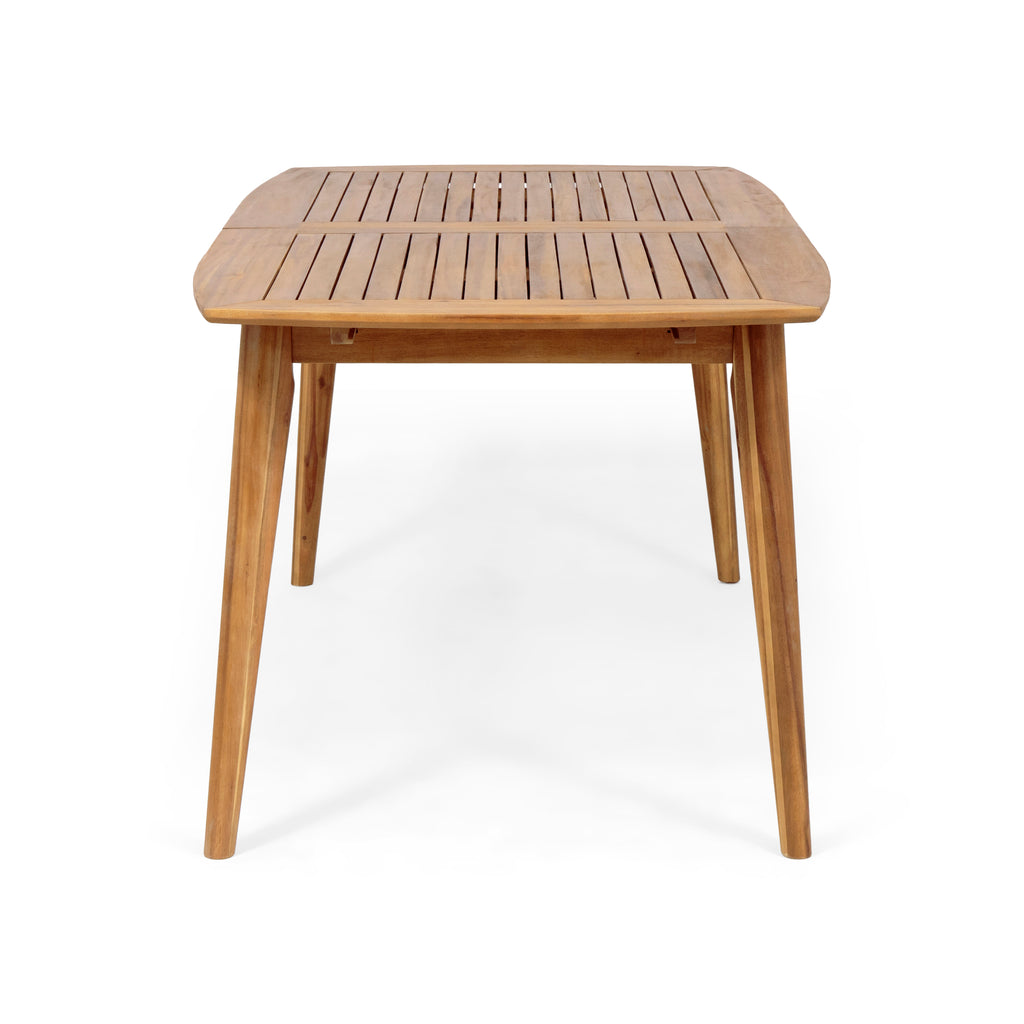Outdoor Acacia Wood Expandable Dining Table in Teak