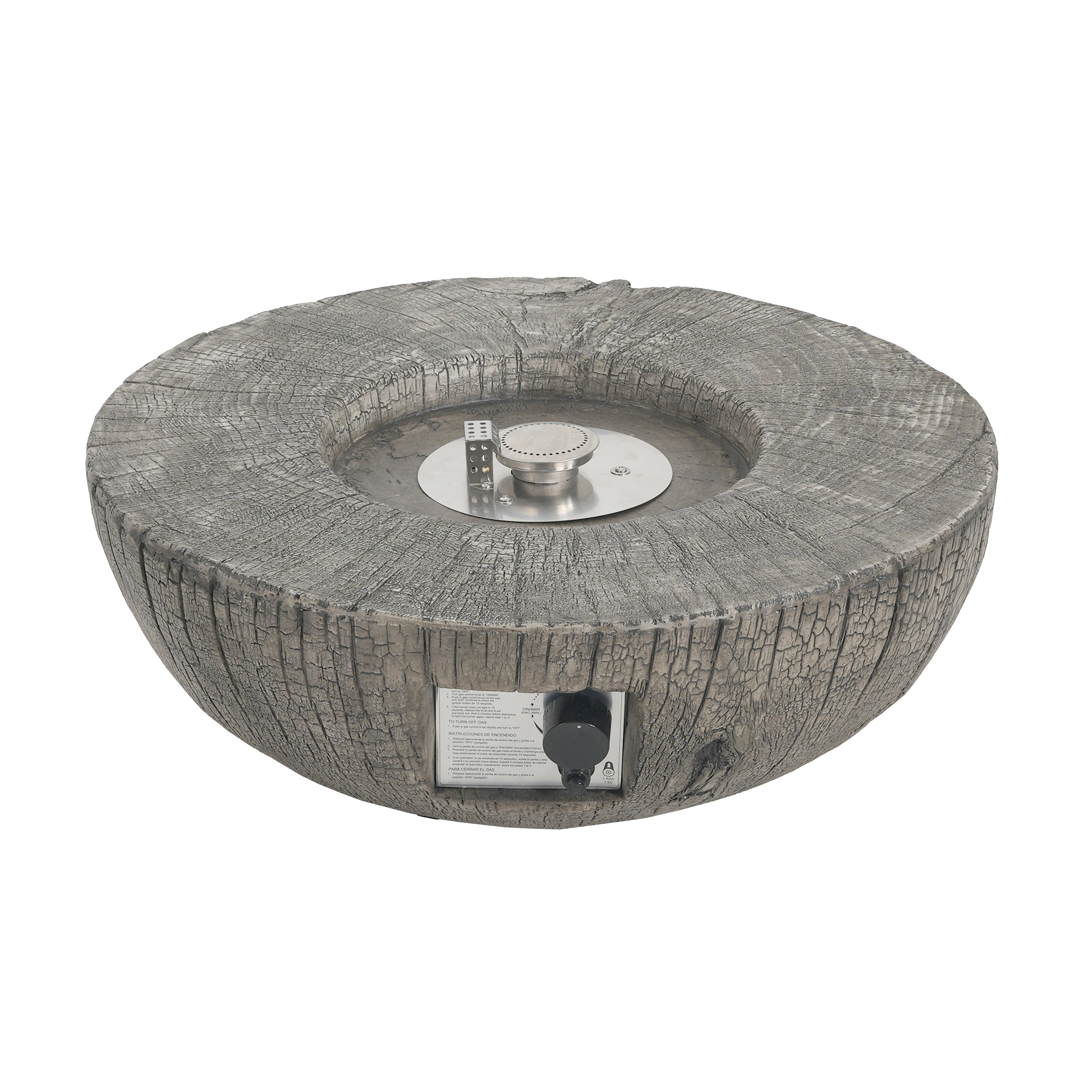 Patio MGO Propane Fire Pit, 30,000 BTU, Light Grey