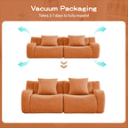 Soft Teddy Fabric Boneless Sofa