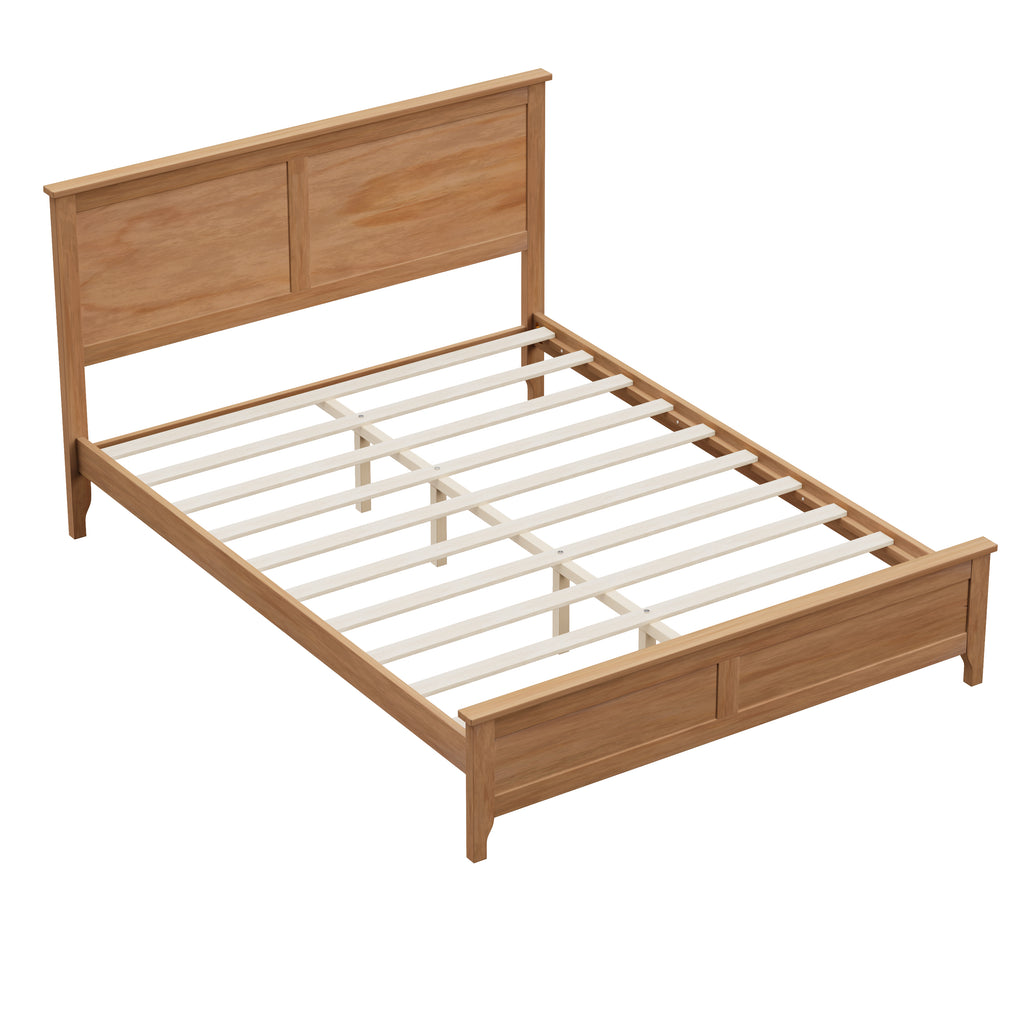 Modern Solid Wood Queen Size Platform Bed