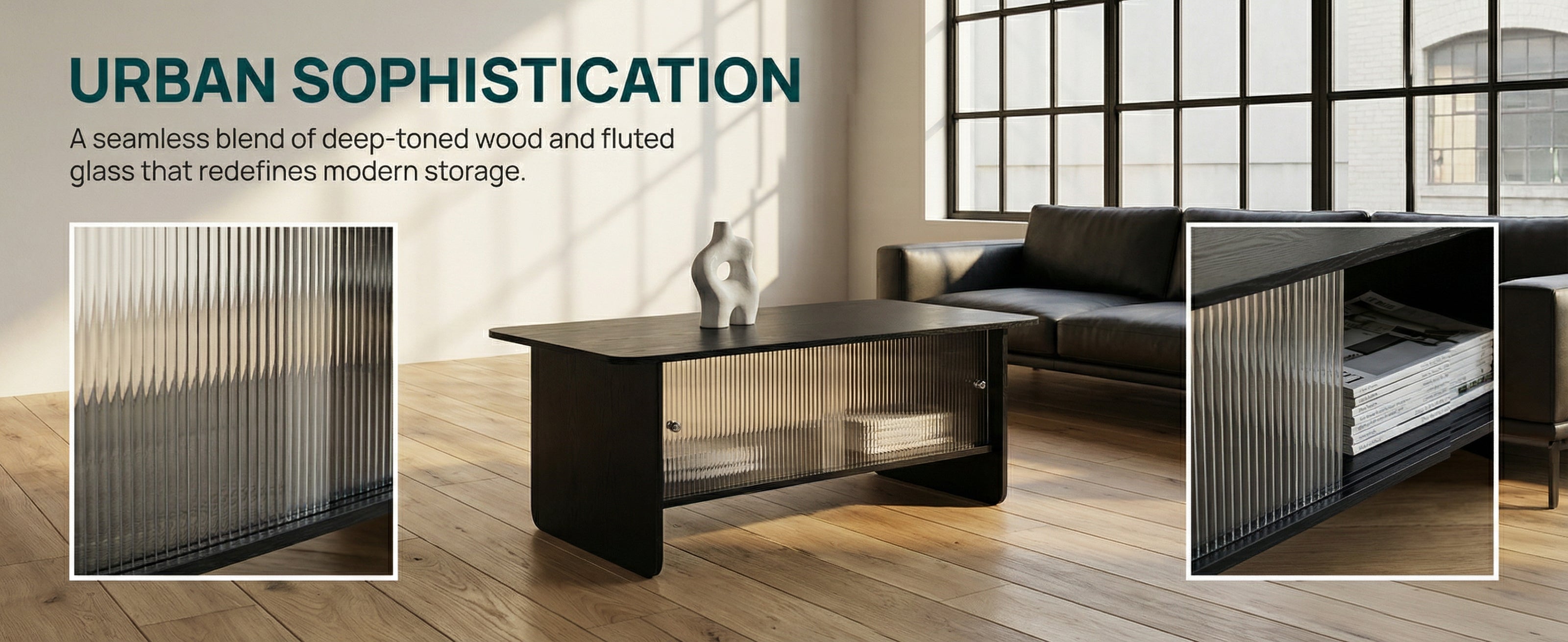 47" Coffee Table With Storage