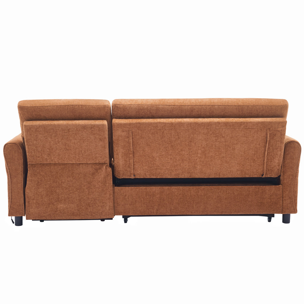 2-in-1 Sofa 82" Three-Seater Sofa with a Sofa Bed and Reversible Recliner