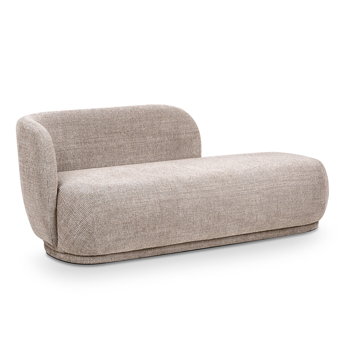 Aire 75" RAF Modern Rounded Chaise Lounge, Stone