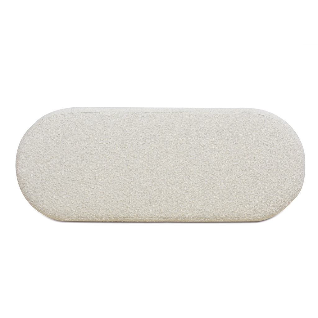 Fuji 49" Upholstered Oval Storage Bench