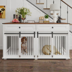 63" Large Dog Crate Furniture for Double Dogs