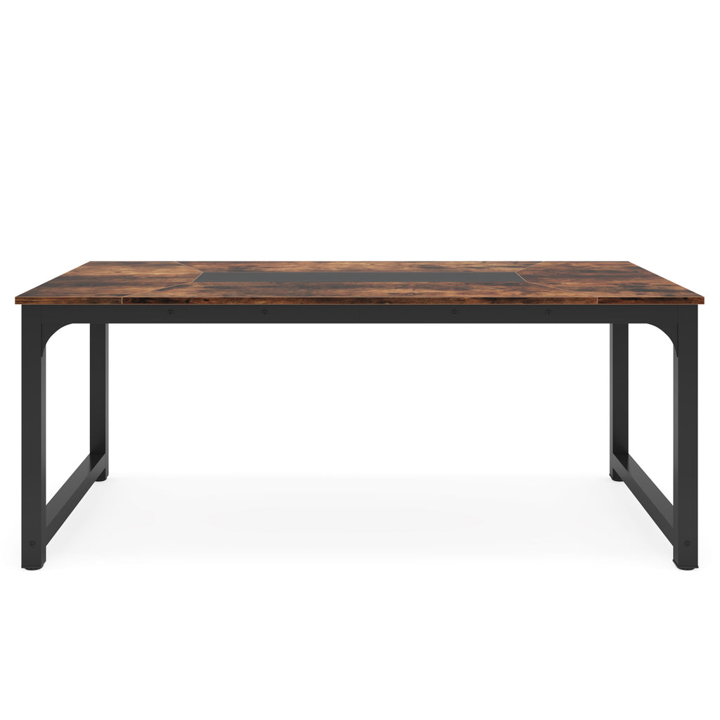 71" Industrial Dining Table for 6-8 People - Rustic