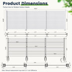 50" W x 49" H Outdoor Privacy Screen, Air Conditioner Fence