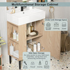 21.6" Wood Bathroom Vanity with Left Side Storage