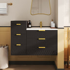 24-Inch Wall Mounted Floating Cabinet with Side Cabinet Combo