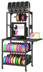 Heavy Duty 3D Printer Stand with Filament Storage Rack