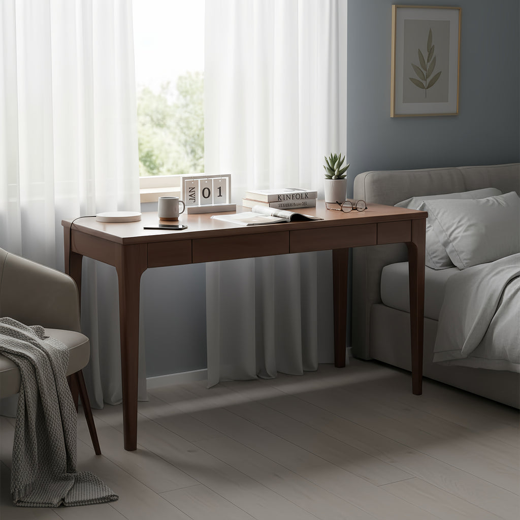 Solid Wood Desk with Drawers