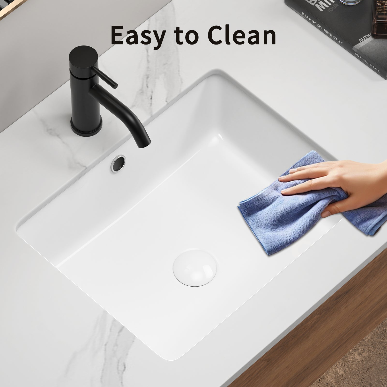 Rectangular Undermount Bathroom Sink