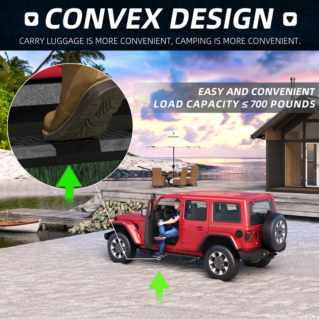Two Stairs Running Boards Side Steps For Jeep Wrangler JK