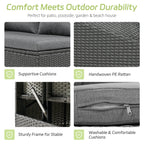TOMAX 5-Piece Outdoor Patio Rattan Sofa Set