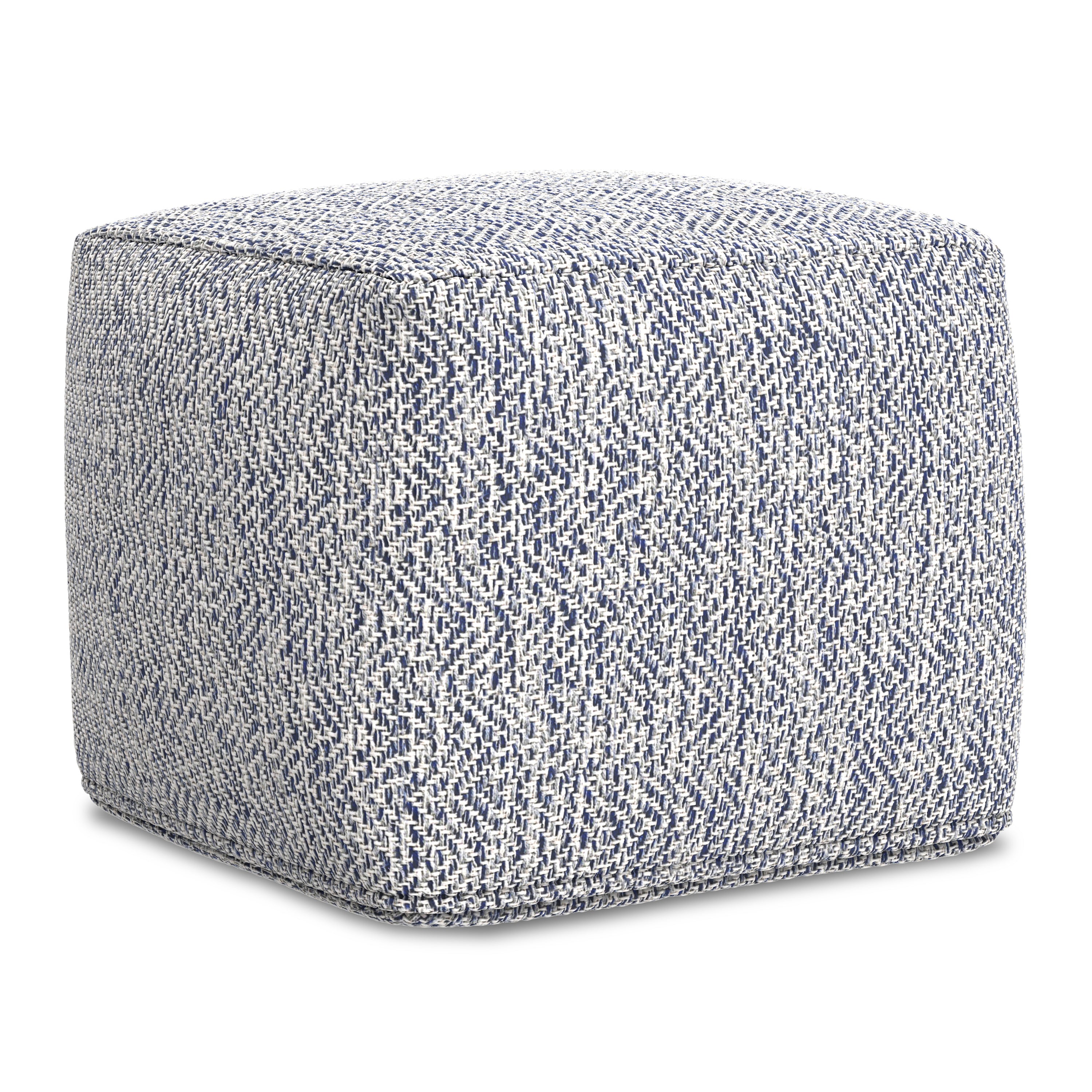 Nate 18 Inch Square Pouf