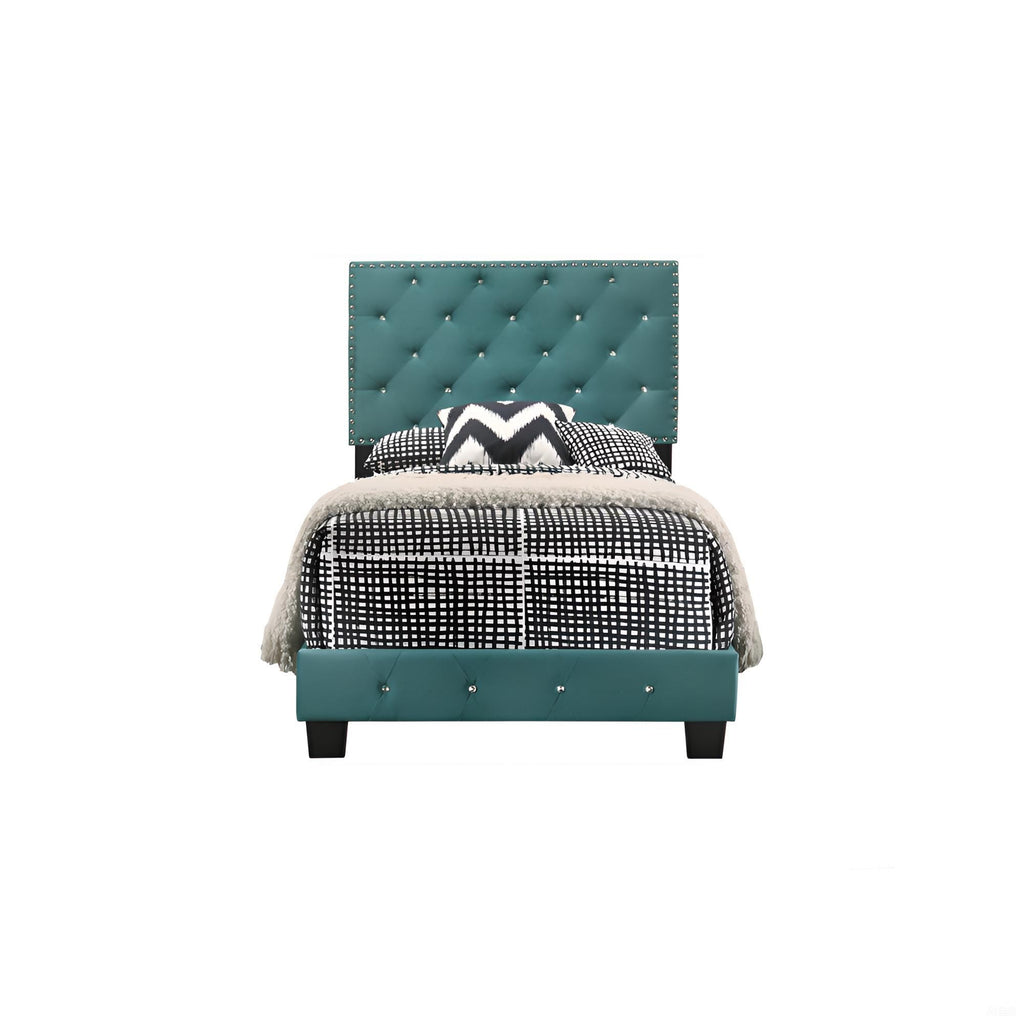 Charming Twin Bed In Refreshing Hue