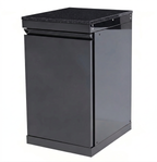 Black Single-Door Storage Locker for Outdoor Kitchen Islands