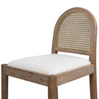 Panama 30.5" Curved Back Cane Rattan Bar Stool, Set of 2